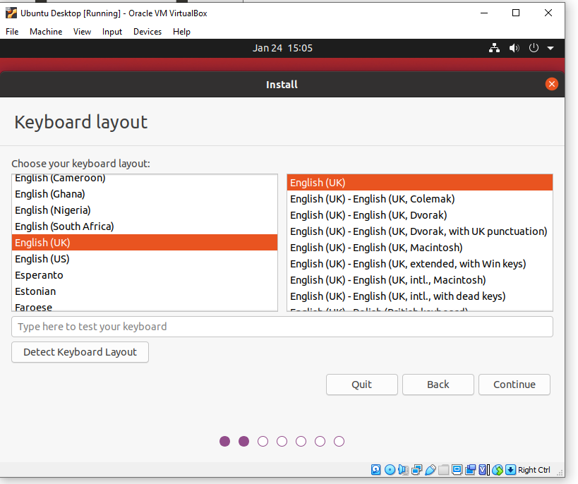 Ubuntu select keyboard layout