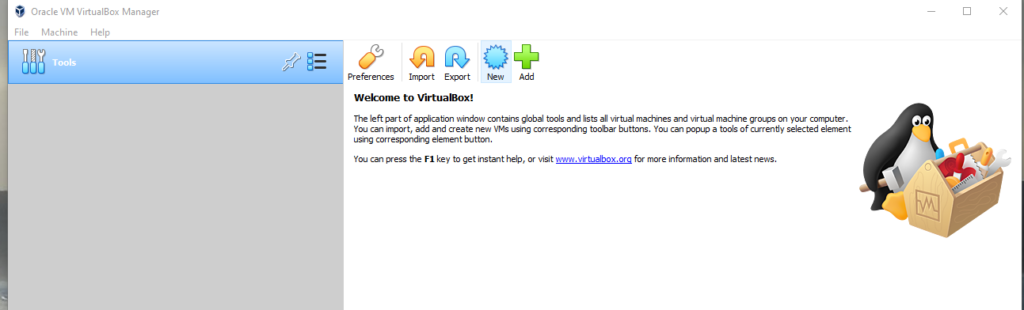 VirtualBox Tools Window
