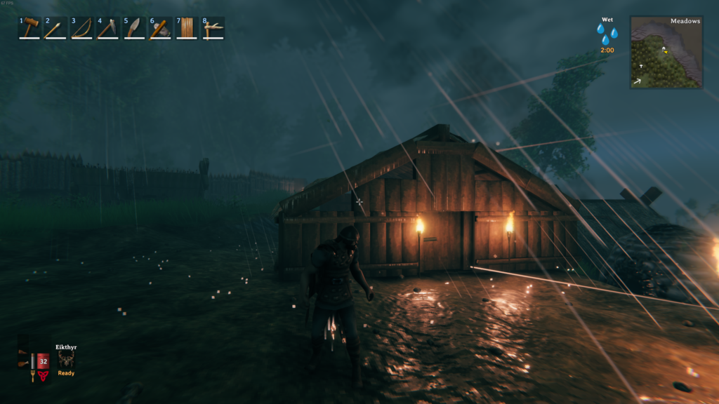 A stormy morning in Valheim