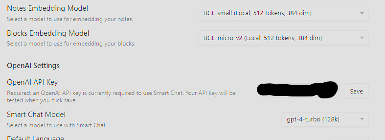 Smart connections plug in settings